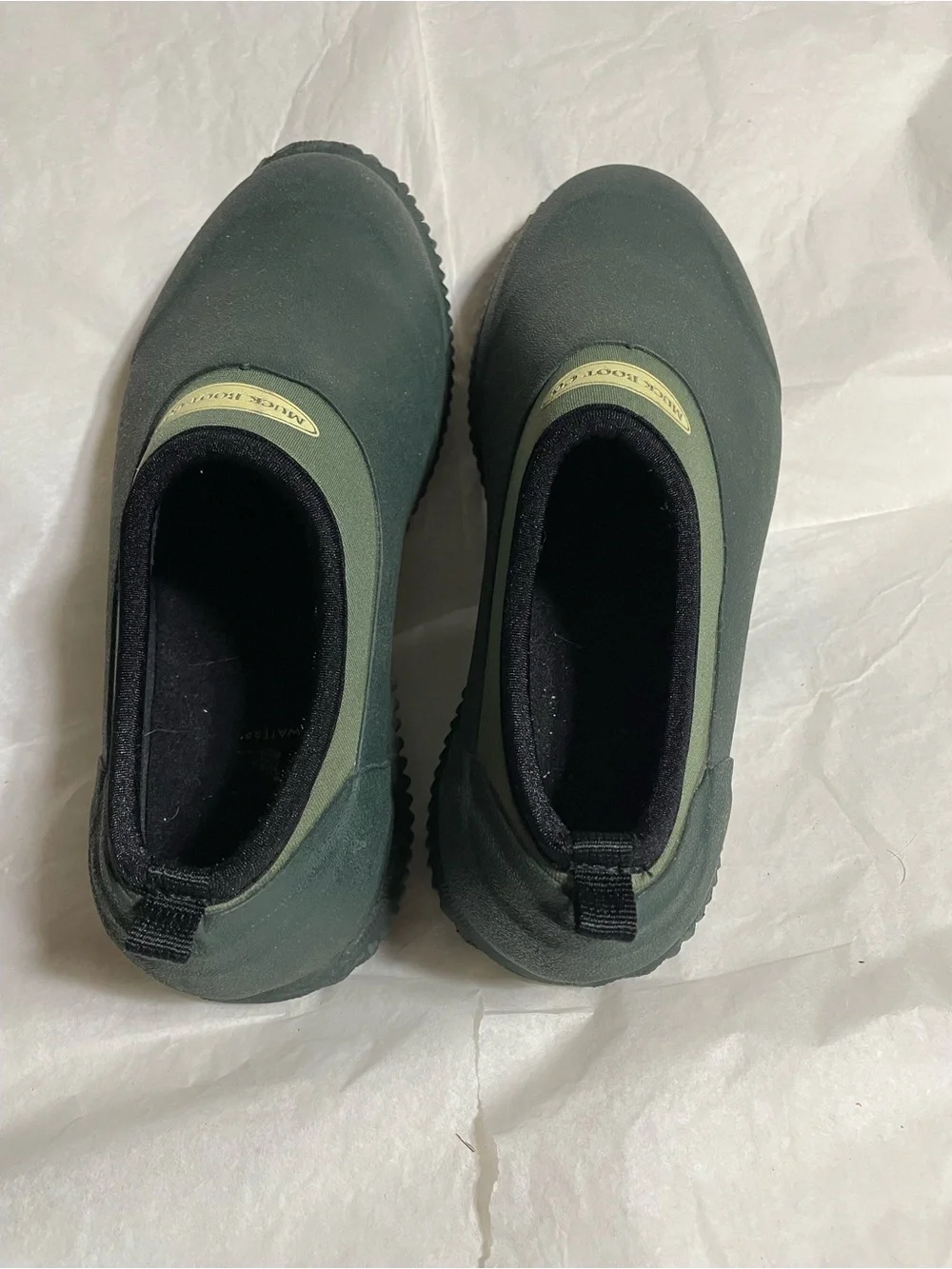 Muck Boot Men's Low-Profile Dark Green Slip-On Rain Shoe
